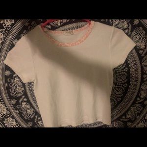 Brandy melville "rare" ashlyn cheetah trim top